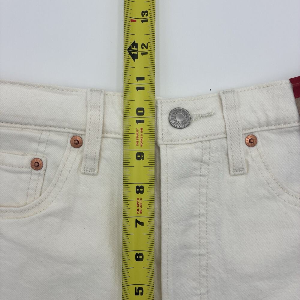 Levi’s 501 Women’s White Denim Shorts Button Fly Size 28 NWT Classic - Picture 10 of 12